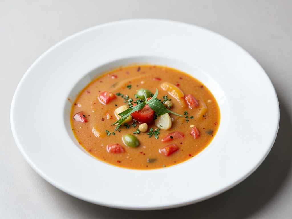 Zuppa rinfrescante di melone e pomodorini
