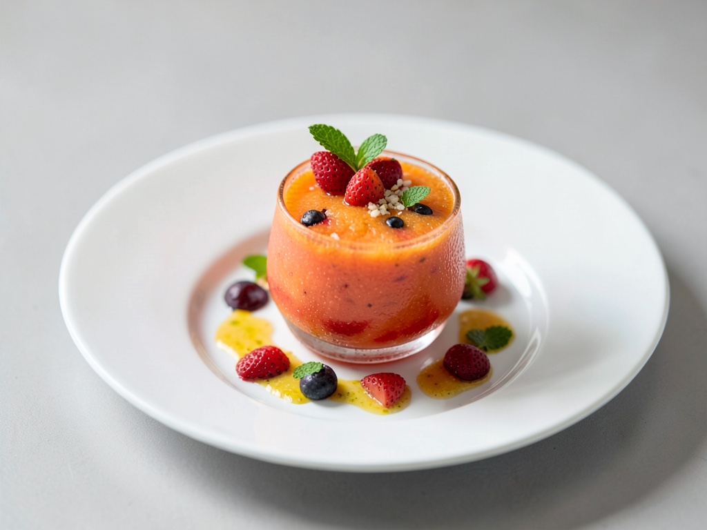 Bevanda fresca a base di melone e fragole