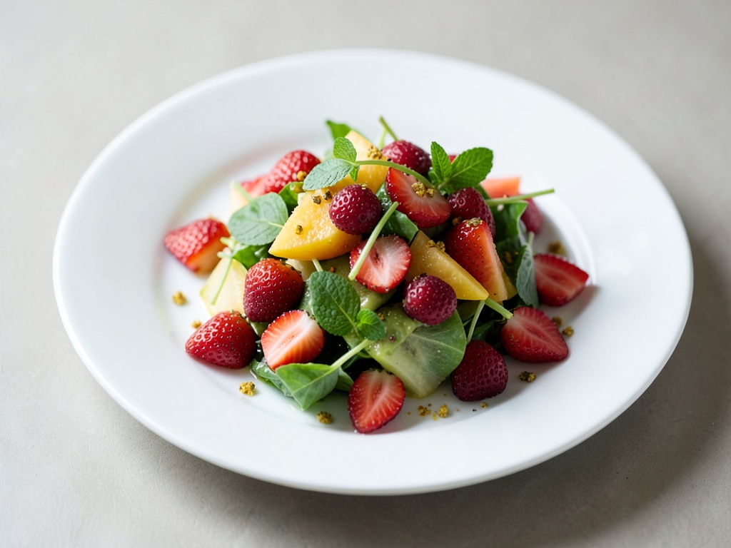 Insalata rinfrescante di melone e fragole