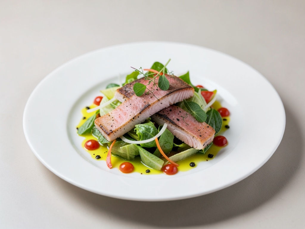 Insalata di melone con trota affumicata