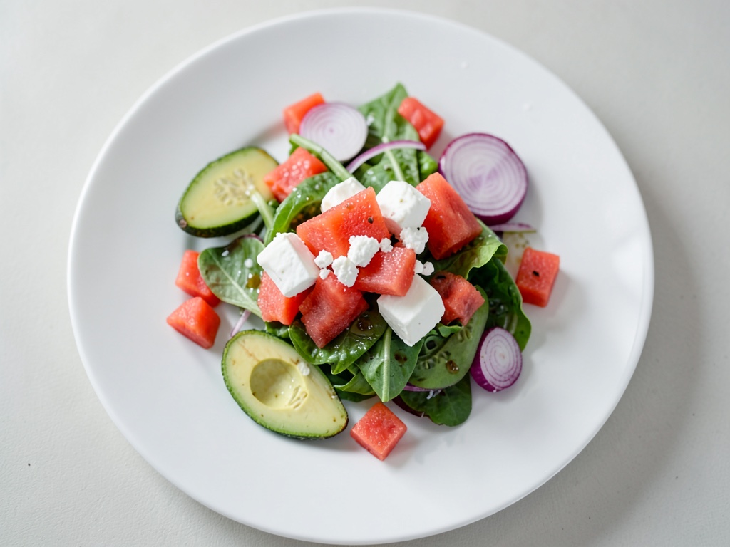 Ensalada fresca de melón y mozzarella