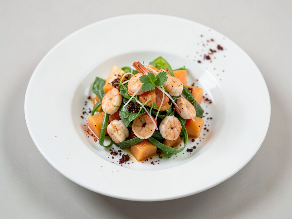 Insalata di melone con gamberi