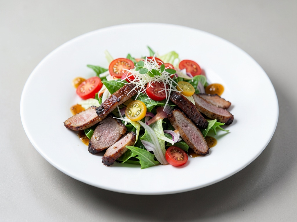 Fresco insalata del Messico con striscioline di carne
