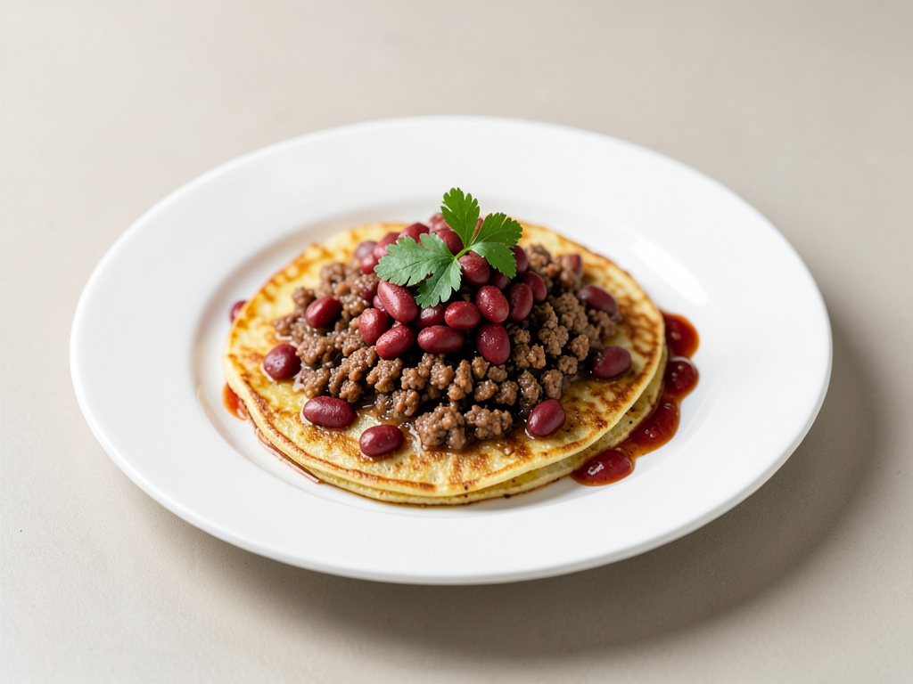Crêpes mexicaines à la viande hachée et aux haricots rouges