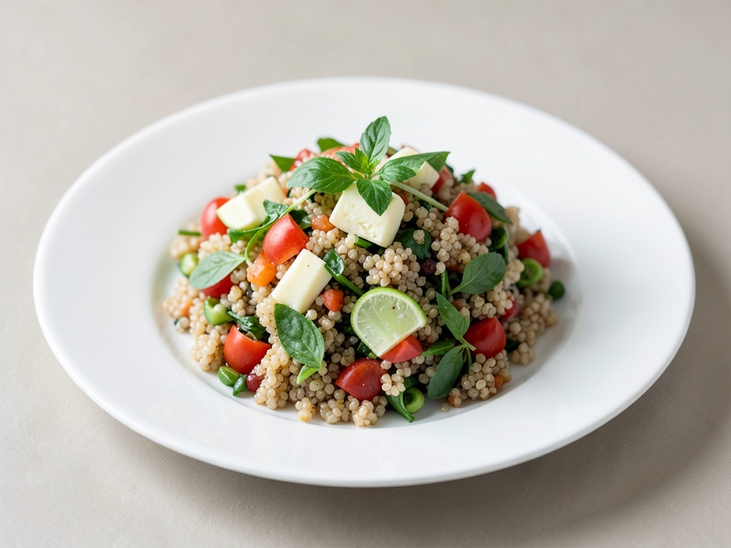 Ensalada mexicana de quinoa con mantequilla de lima