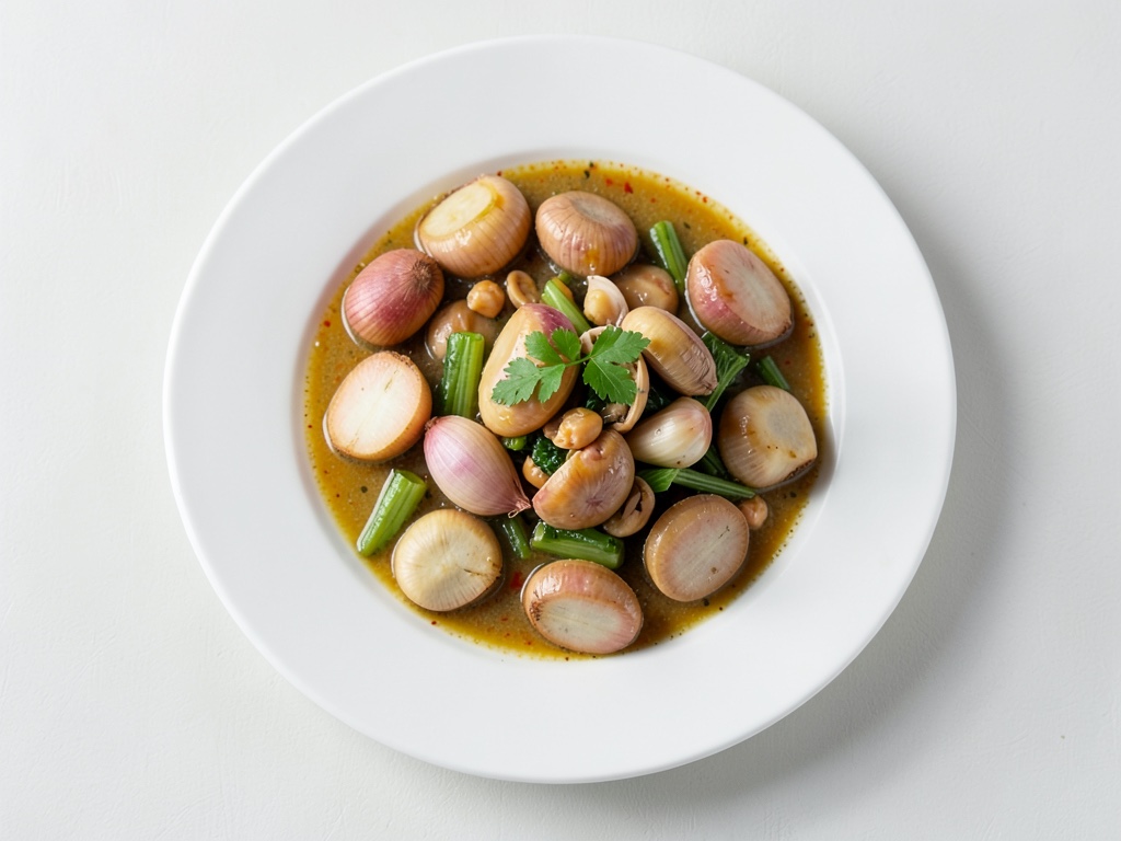 Cozze in zuppa di verdure speziate
