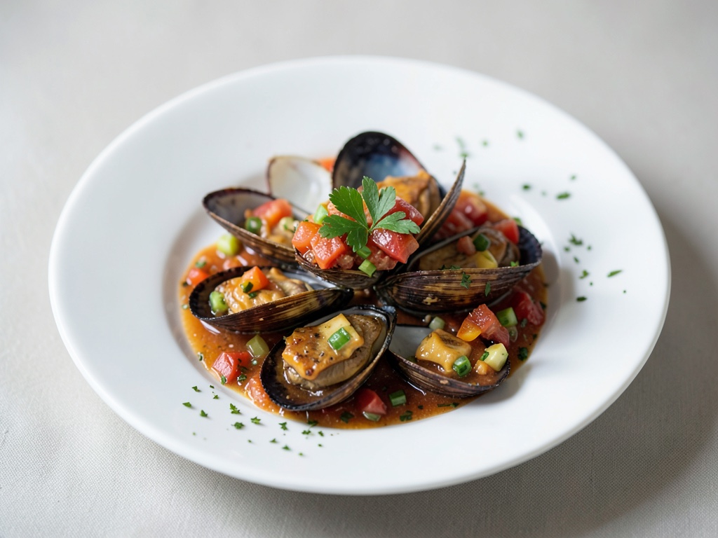 Cozze con salsa fruttata