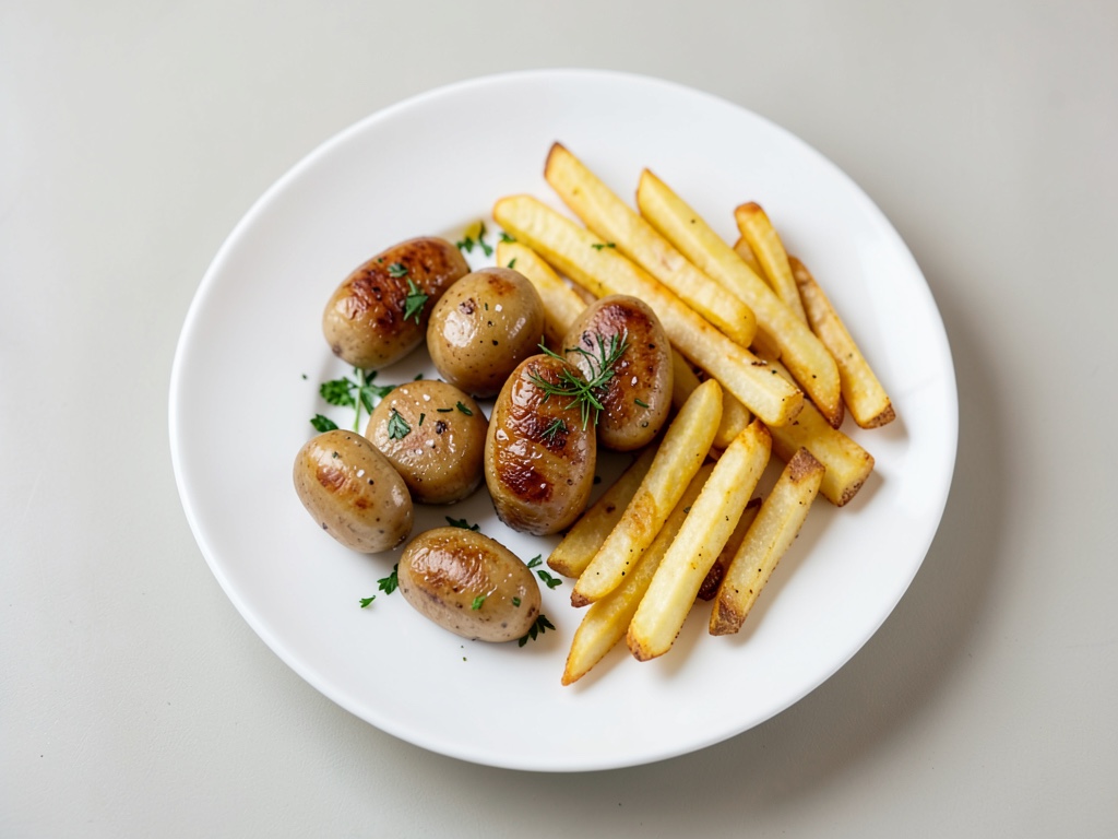 Frites croustillantes aux moules fraîches