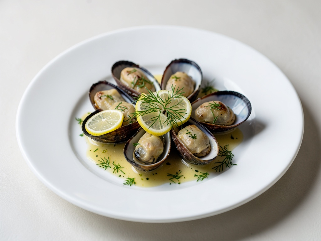 Cozze al vapore con limone e aneto