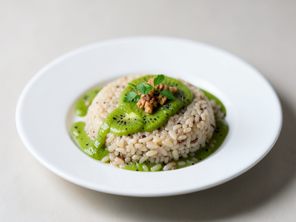 Milchreis mit Kiwi-Sauce