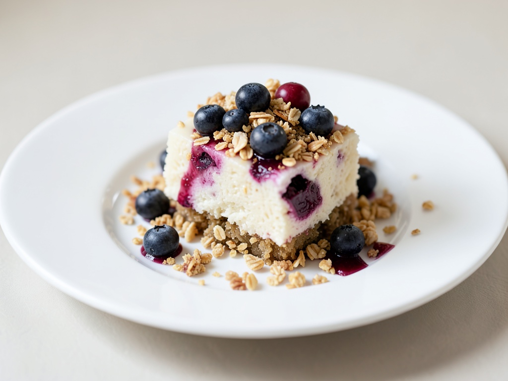 Milchreis-Trifle mit Heidelbeeren und Haferflocken-Crumble