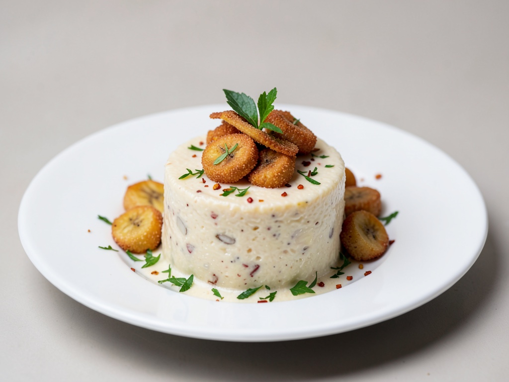 Cremige Milchreis-Mousse mit knusprigen Mini-Bananen