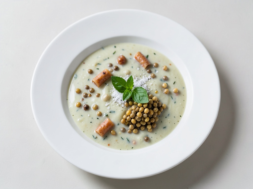 Zuppa cremosa di orzo con latte