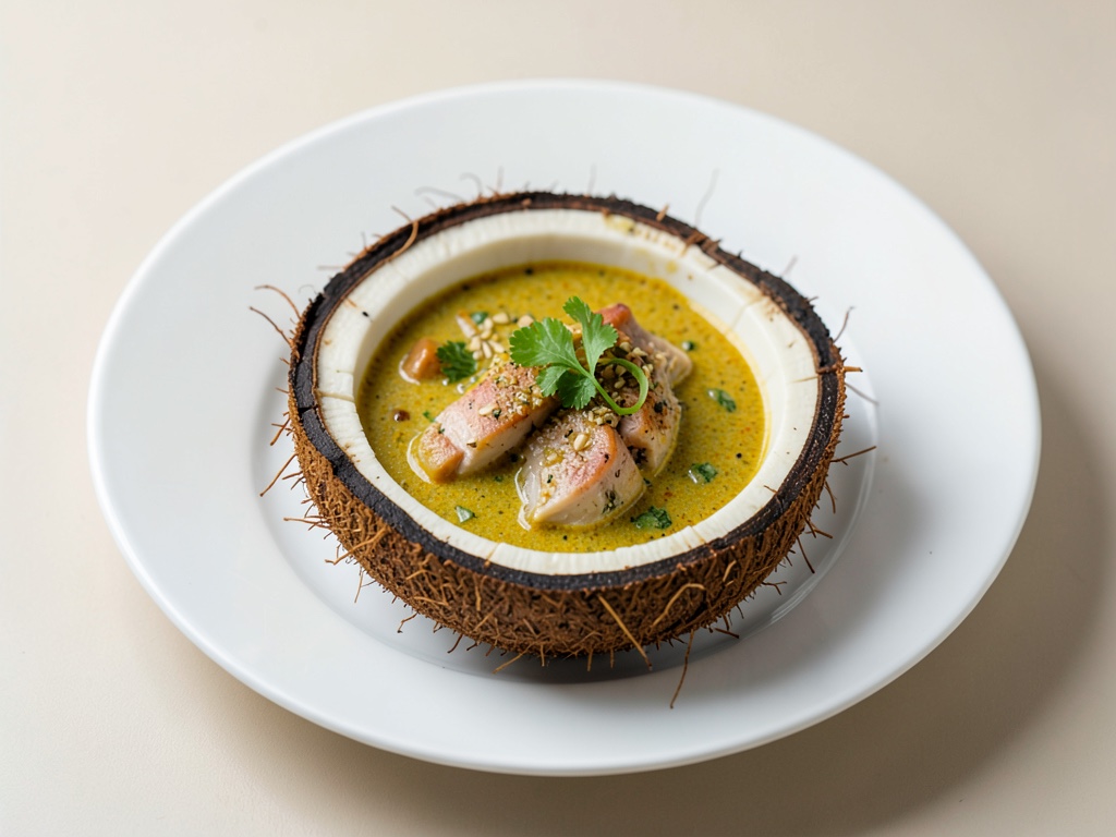 Delicato curry di pesce al cocco