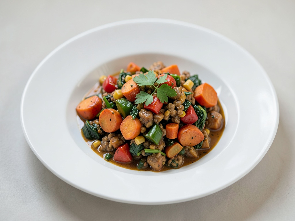 Minestrone salata con patate dolci