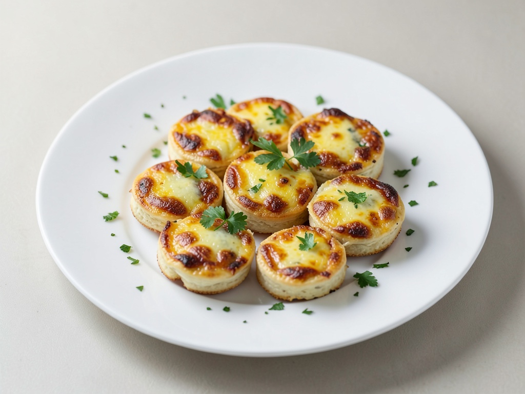 Pequeñas tortillas de queso del molde para magdalenas
