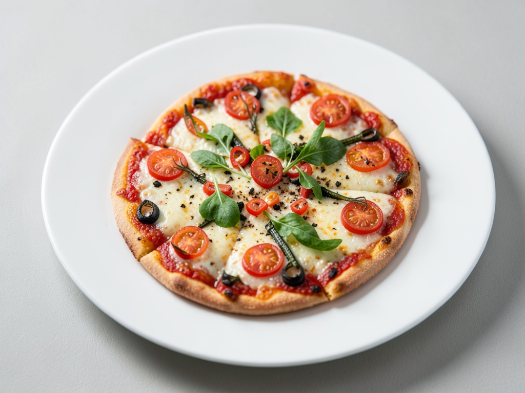Mini pizzas con verduras de pimiento