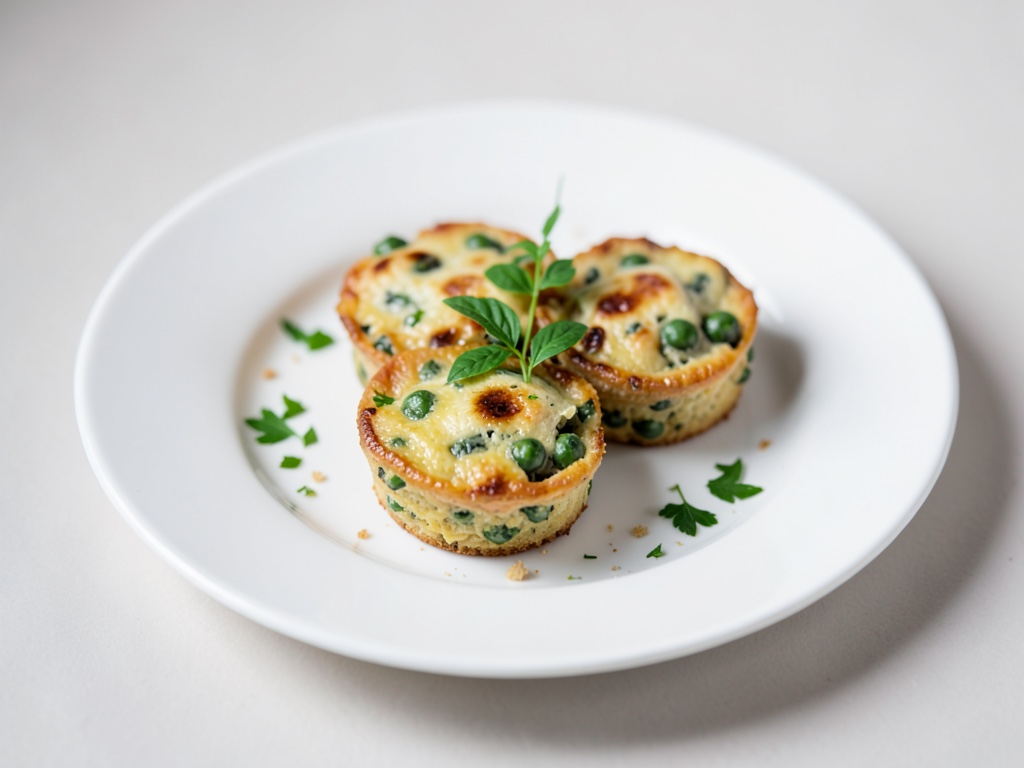Petites quiches aux petits pois