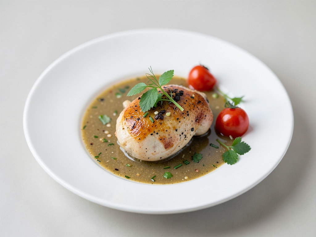 Pollo marinado con caldo de miso