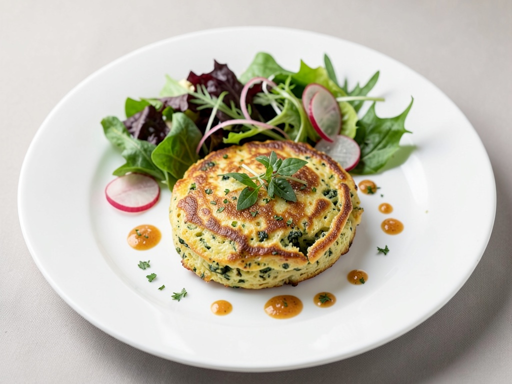 Frittata di cavolfiore con insalata fresca