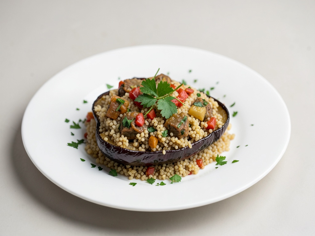 Barchette di melanzane al couscous