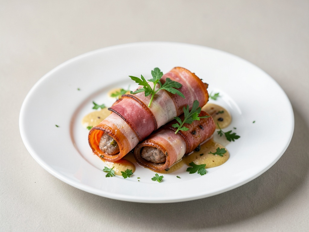 Carottes italiennes dans un lard de jambon de Parme et roquette