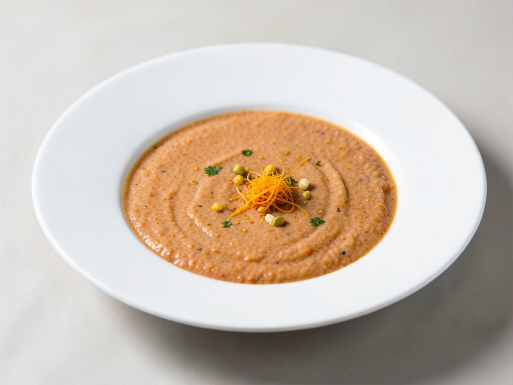 Sopa cremosa de zanahoria y jengibre con aroma a naranja