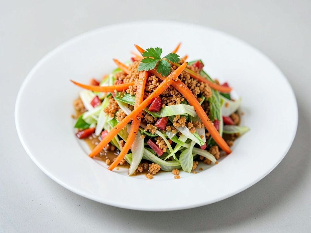 Salade croquante de carottes et de chou chinois