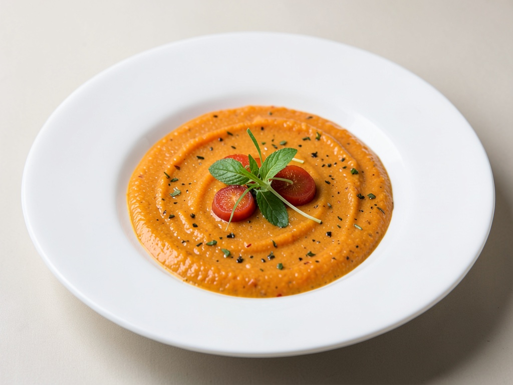 Sopa cremosa de zanahoria y coco