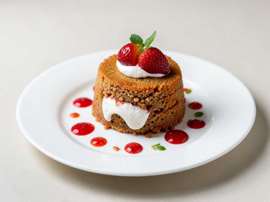 Torta succosa alle carote con crema di fragole