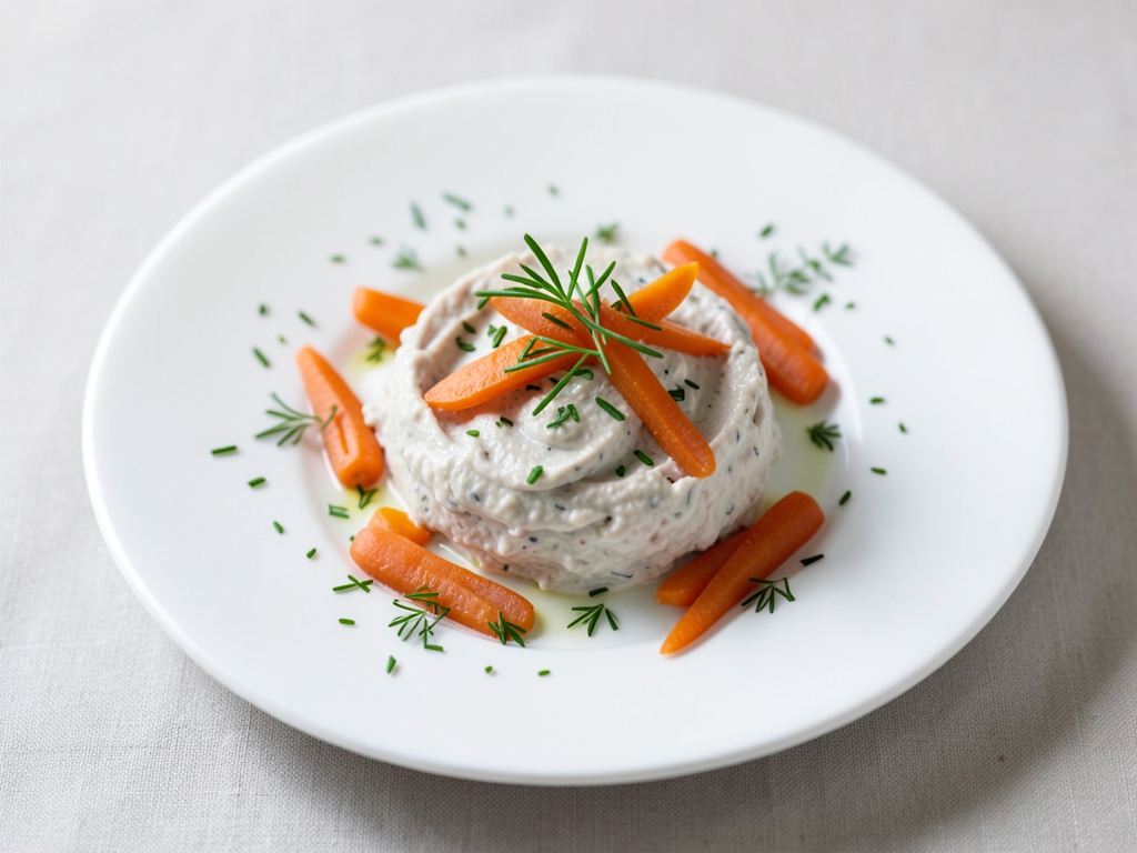 Dip fresco de quark con zanahorias y cebollino