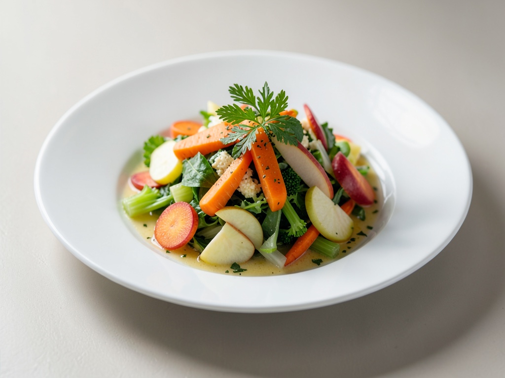 Insalata fresca di carote e sedano con mela
