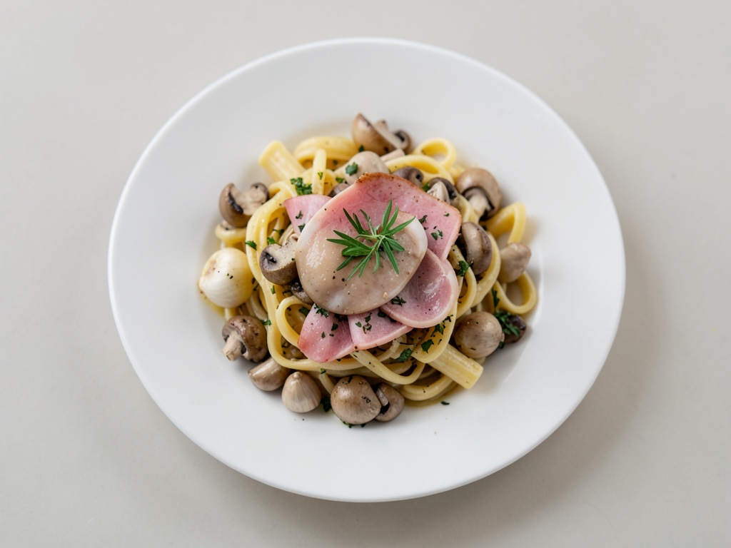 Padella di funghi su spaghetti di carota