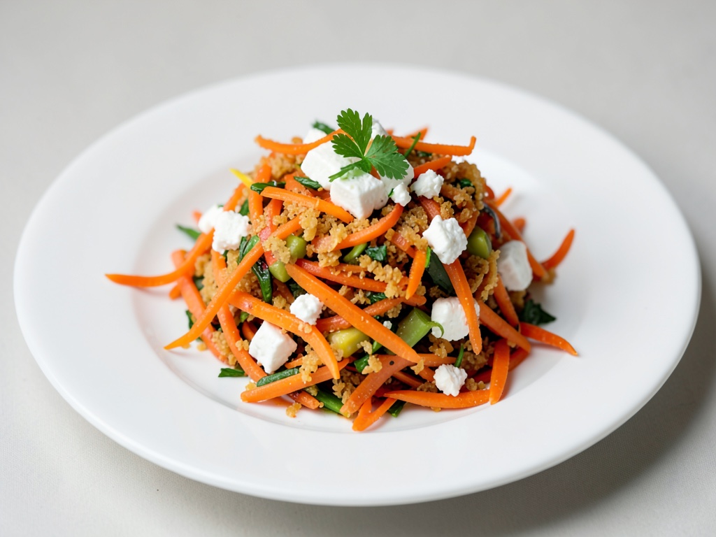Knuspriger Möhrensalat mit Feta