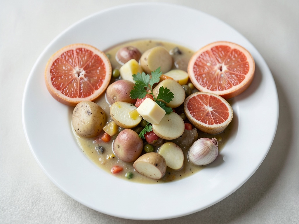 Zuppa di carote fruttata e speziata con pompelmo