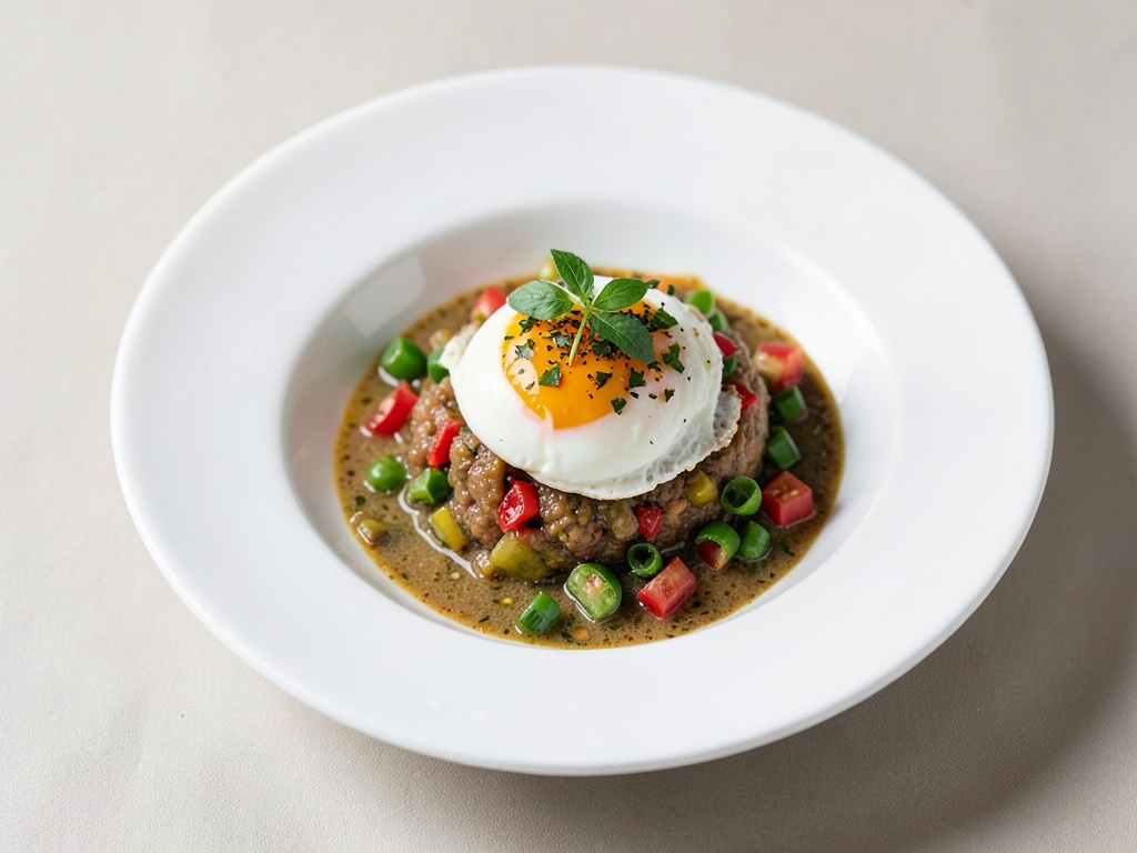 Bowl de desayuno con huevo escalfado y salsa fresca