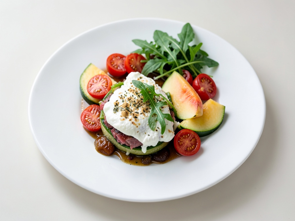 Rotelle croccanti di zucchine e mozzarella con insalata fresca di melone