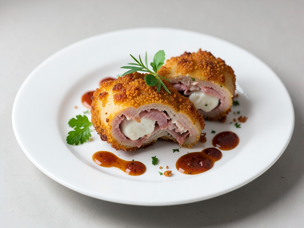 Petits pains croustillants au mozzarella et jambon