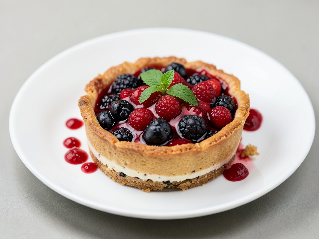 Beeren-Tarte mit Quarkfüllung