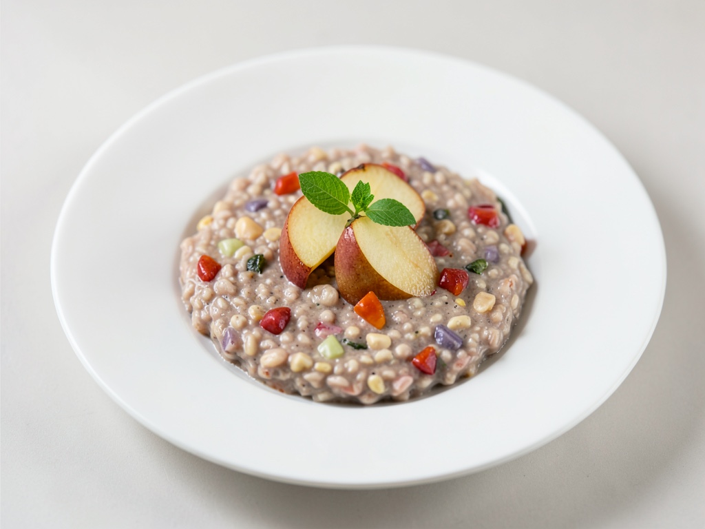 Muesli de requesón con pera