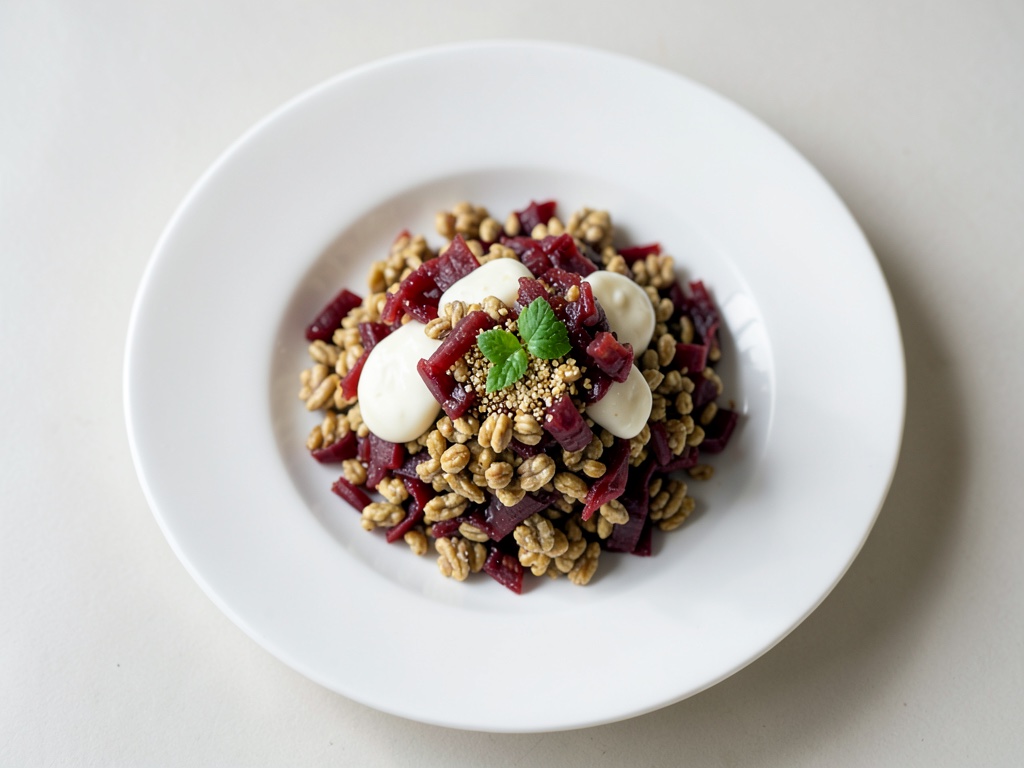 Muesli salado con col agria