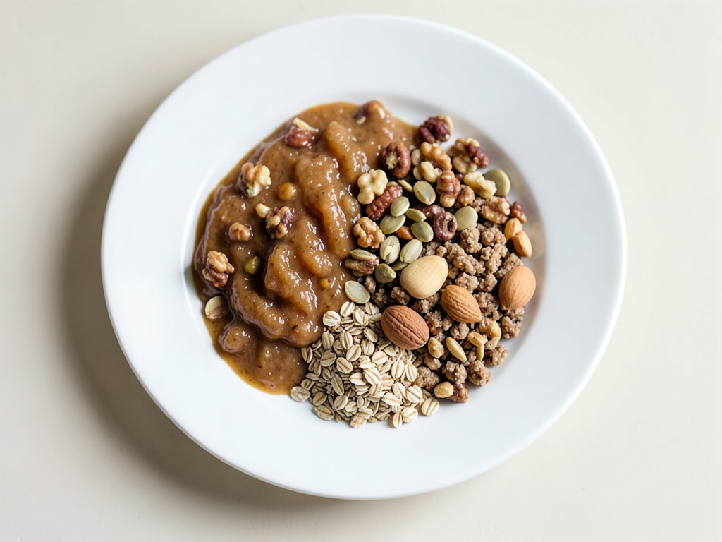 Barritas de avena con puré de manzana