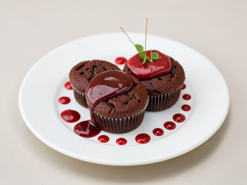 Schoko-Herzen-Muffins mit Erdbeer-Ganache