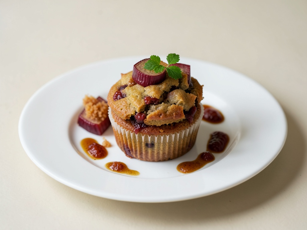 Saftige Rhabarber-Muffins