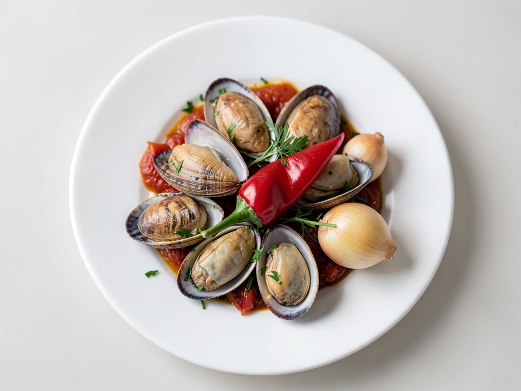 Almejas en salsa de vino blanco