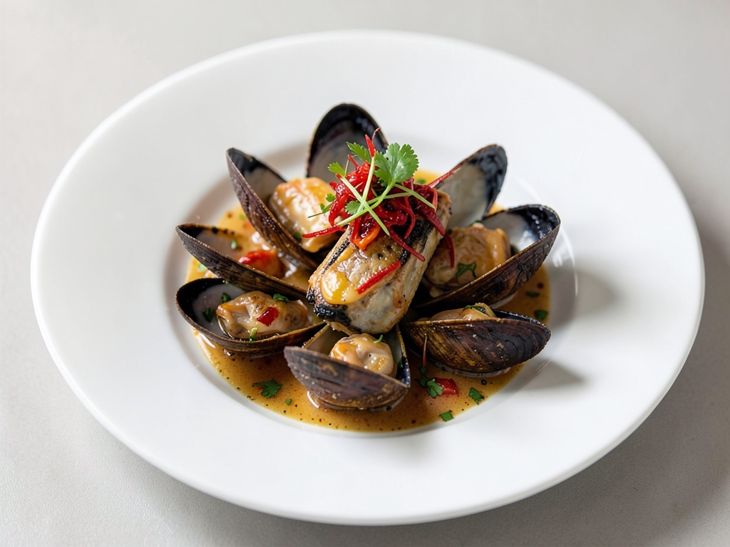 Cozze al vapore con aroma asiatico