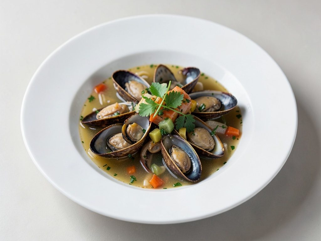 Moules au bouillon de légumes