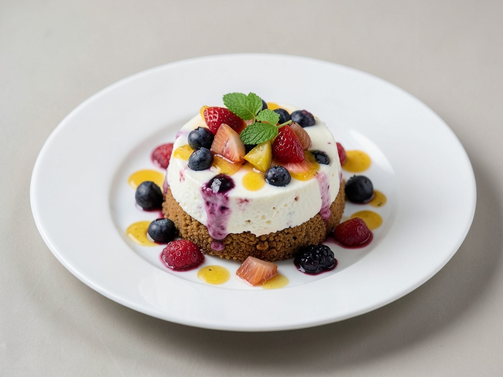 Fruchtiger Joghurt-Dessert-Spaß
