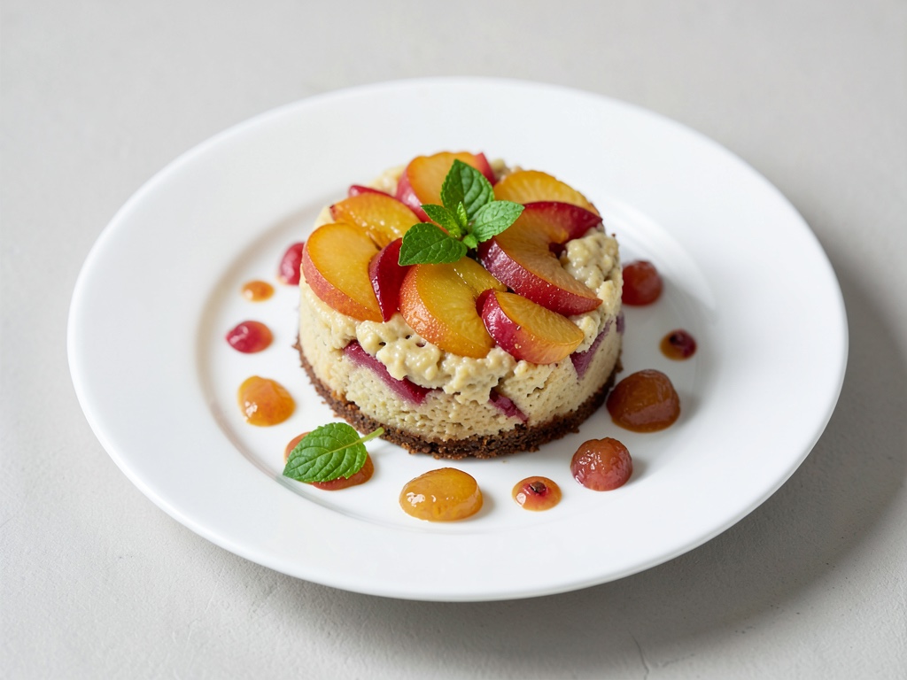 Crumbling Nectarine Quark Casserole