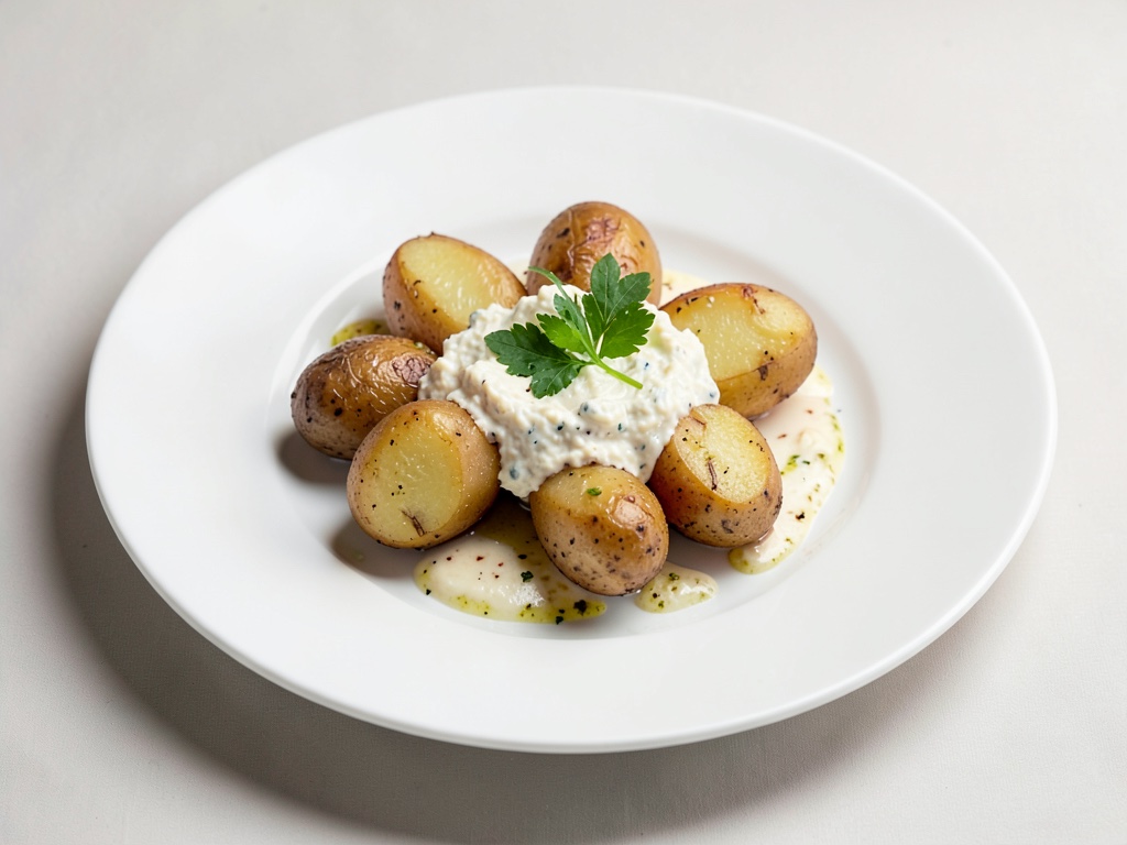 Patate fresche con quark primaverile cremoso